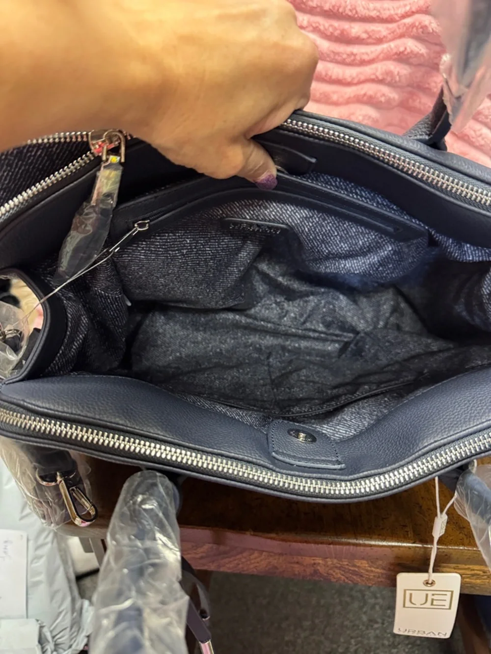 Urban‎ Expressions Dark Navy Pebbled Satchel